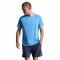 Polo Running Aero Tee Hombre Azure/black Reflective