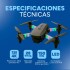 Drone E88D Plegable Pro Cámara 4K Luces RGB 3 Baterias +Accs Color Negro