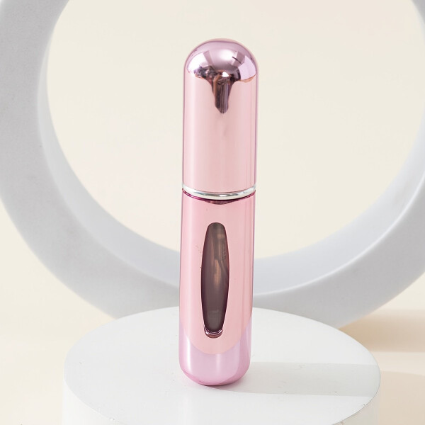Mini Botella Atomizadora De Perfume Portátil Recargable X2 Color Variante Rosa Metalico
