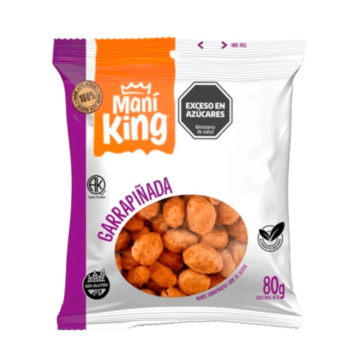 MANI GARRAPIÑADA 80G KING 