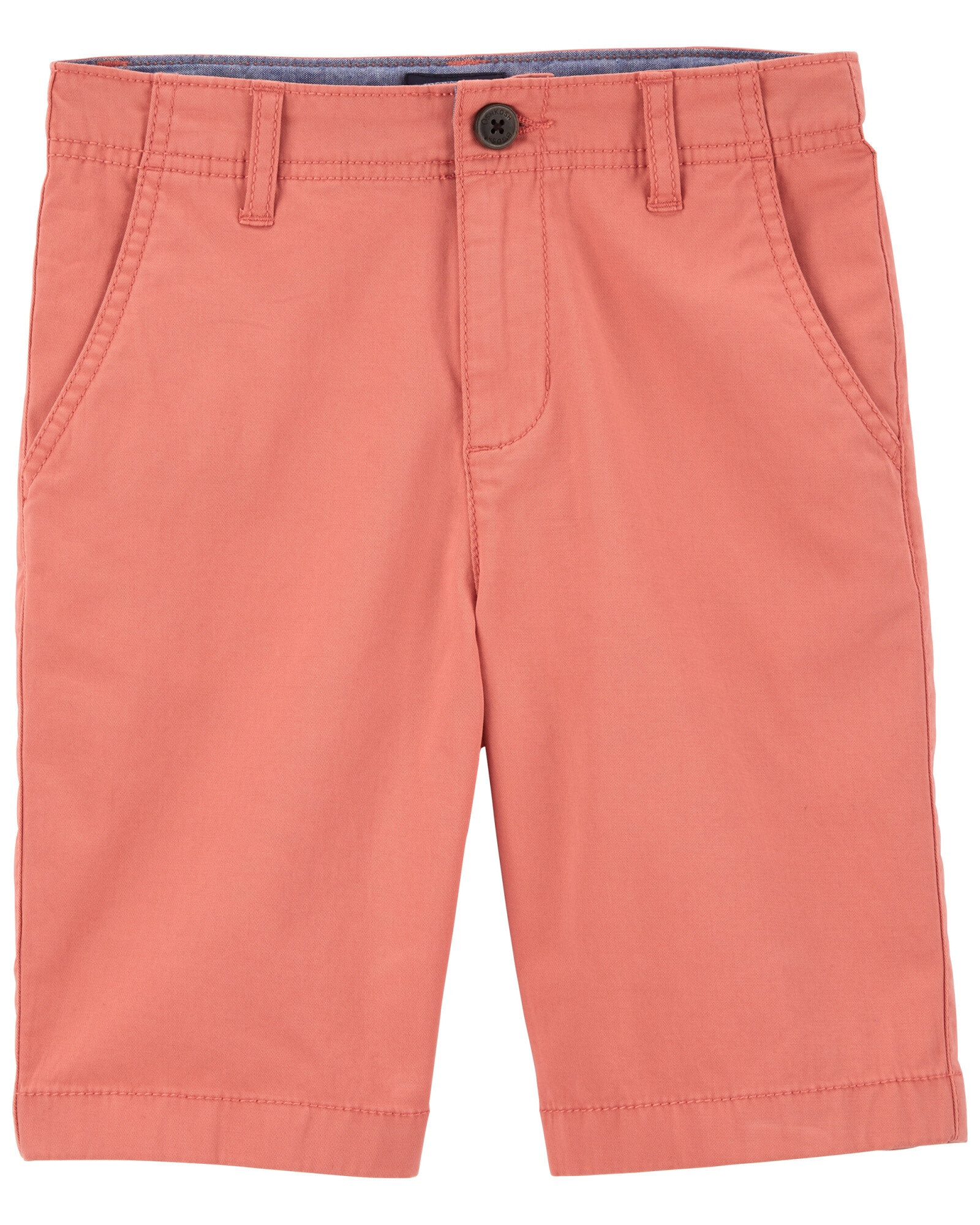 Bermuda de algodón clásica salmón Sin color