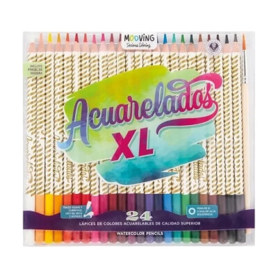 Lápices Acuarelables Mooving x24 Colores Lápices Acuarelables Mooving x24 Colores