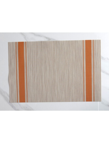 INDIVIDUAL PVC 45x30CM JASPEADO NATURAL/NARANJA INDIVIDUAL PVC 45x30CM JASPEADO NATURAL/NARANJA