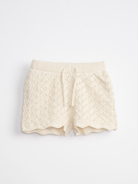 Short punto tejido Crudo