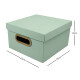 Caja Organizadora Lino P 25cm x25cm x15cm VERDE