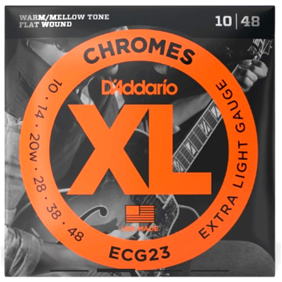Set de Cuerdas Flat para Guitarras Eléctricas 010 D'Addario ECG23 