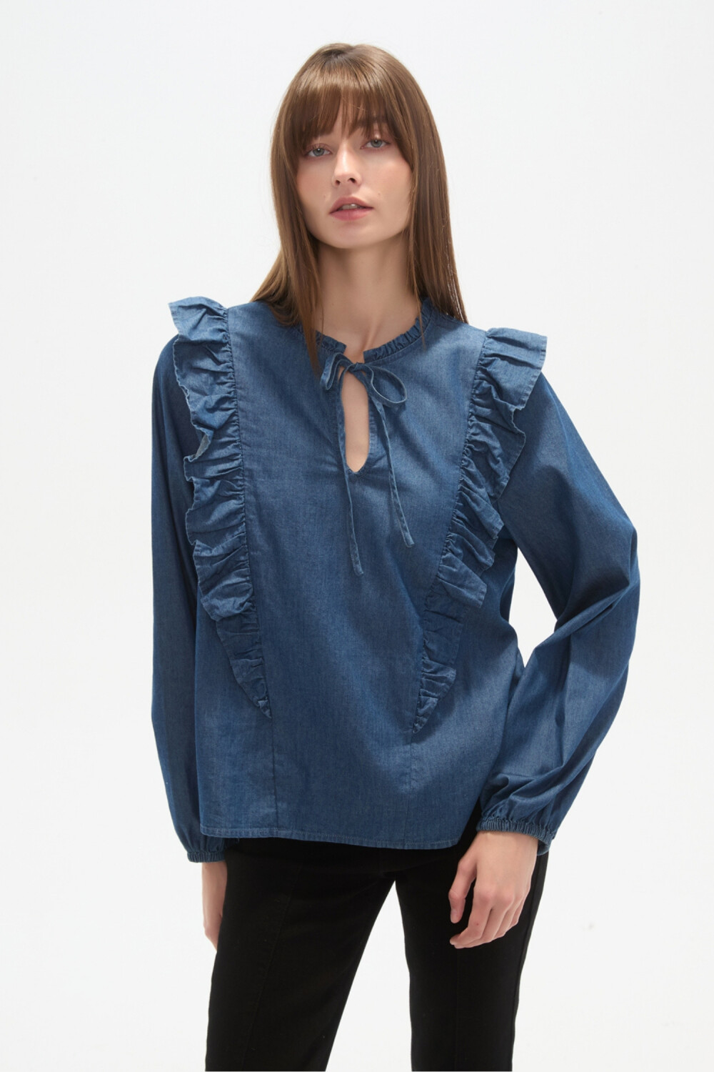 Blusa Rimbal Azul Medio