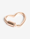 Llavero Metal Llavero Y Bag Charm Corazón - Dorado Oro Rosa