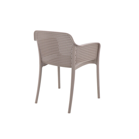 Silla apilable gamuza "GABRIELA" con posabrazos -TRAMONTINA TD0667