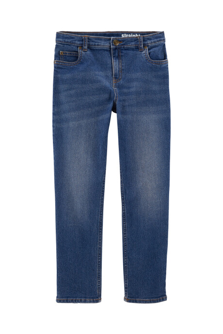 Pantalón de jean clásico lavado medio 0