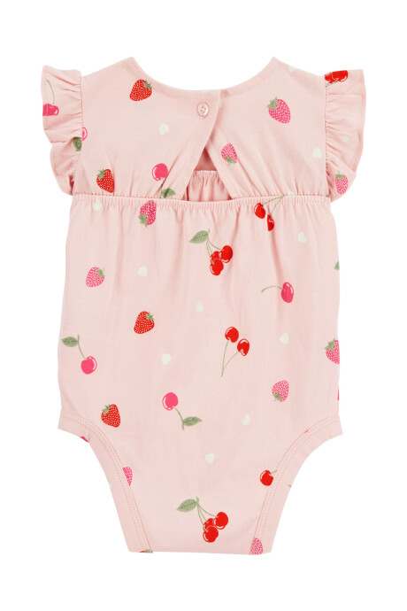 Set dos piezas de algodón, pantalón y body, diseño frutillas Sin color