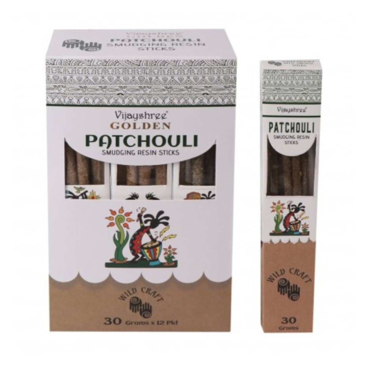 INCIENSO VIJAYSHREE - GOLDEN SMUDGING CAJA X12 - Patchouli 