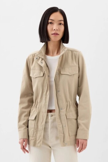 Campera Utility Mujer Sand Khaki