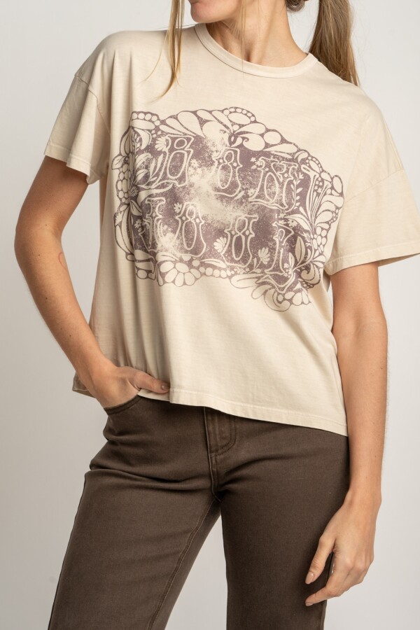 Remera Algodon Lavado Bon Jour Arena