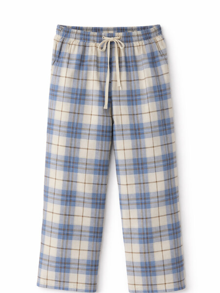 PANTALON PIJAMA FLANNEL CELESTE