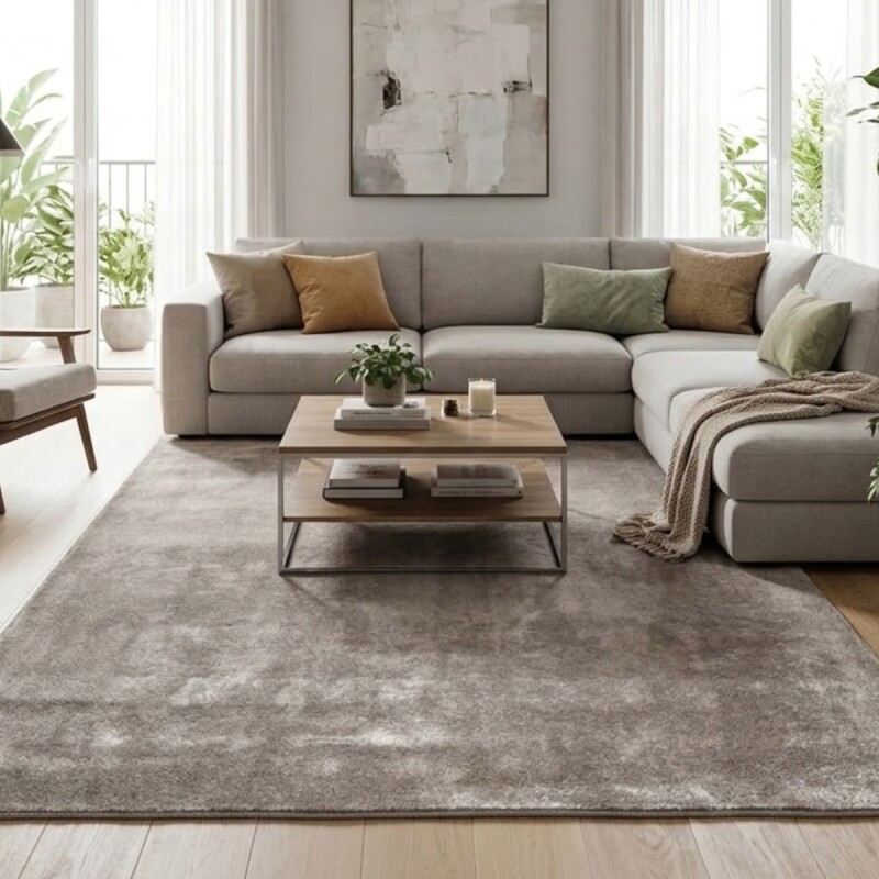 ALFOMBRA REALCE LISO GRIS 200X300CM Unica