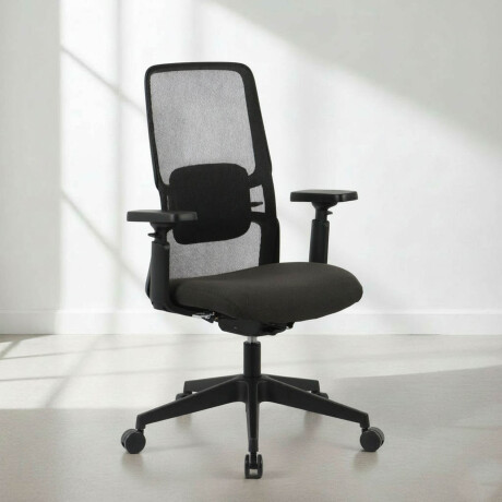 SILLA DE OFICINA MALLA-Y-POLIPROPILENO NEGRO M2