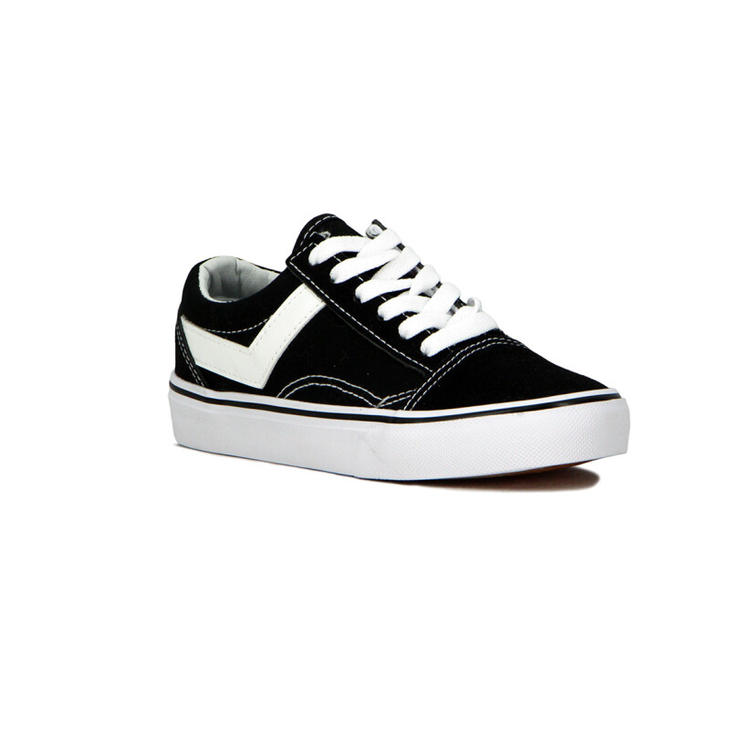 Pony Kids Champion Old School Casual Lona-Gamuza Black Negro