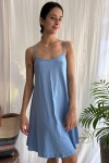 Vestido Corto Pe Celeste