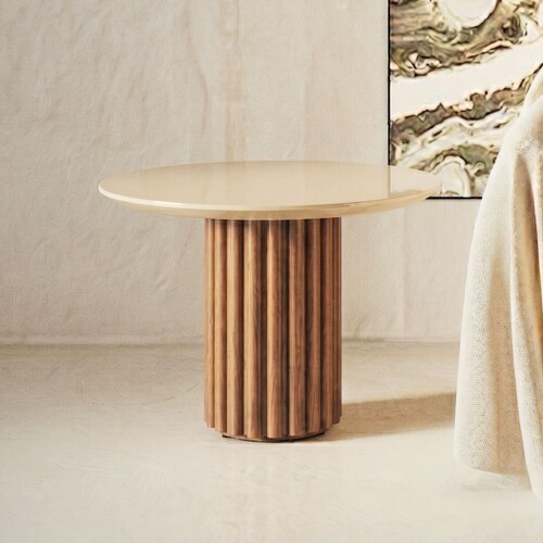 Mesa Lateral - 43cm - Linea Manhattan Natural/Beige