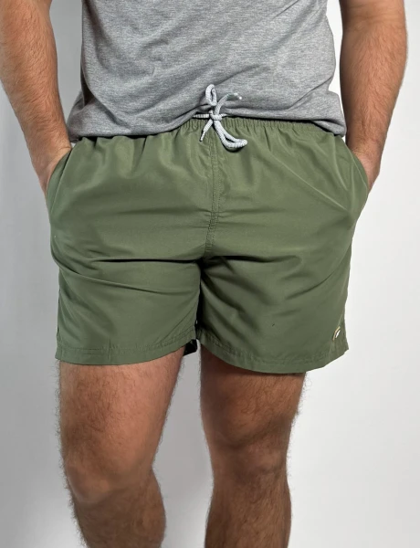 Short de baño liso Salvo Militar