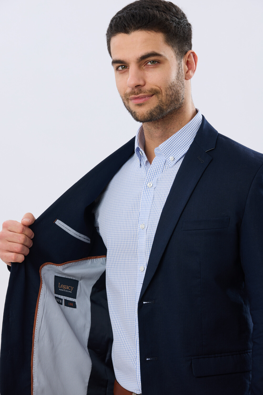 SACO DE LINO Azul