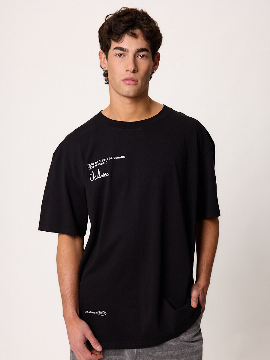 T-SHIRT M/C CHICHARRA DIXIE Negro