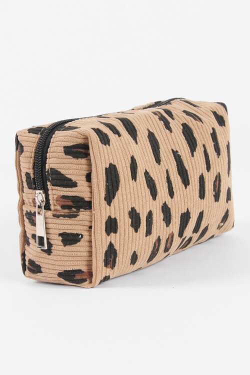 Estuche animal print marrón