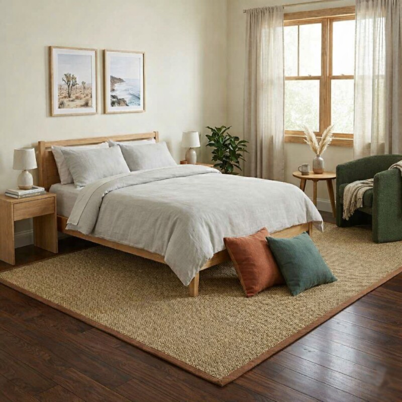Alfombra De Bambú Home Class 120x180 cm Beige Alfombra De Bambú Home Class 120x180 cm Beige