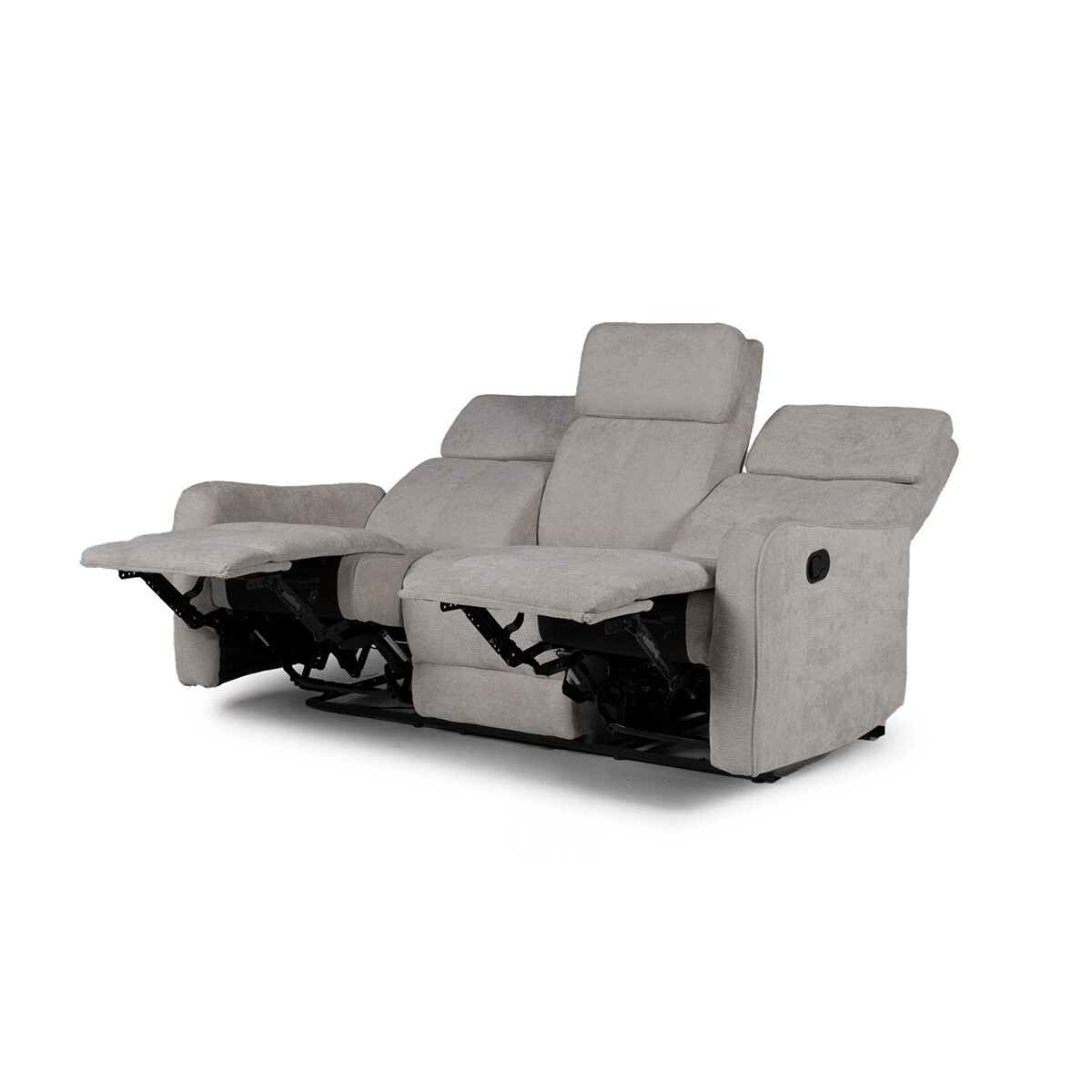 Sofá Pacific (Reclinable) - 3 cuerpos - Tela Microfibra - XHR-15 (Greige) 
