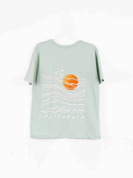 REMERA SUKIL PRINT VERDE GRISACEO