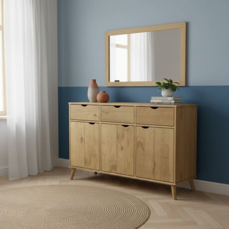 APARADOR BUFFET 3 PUERTAS 3 CAJONES EN MADERA MACIZA MADERA