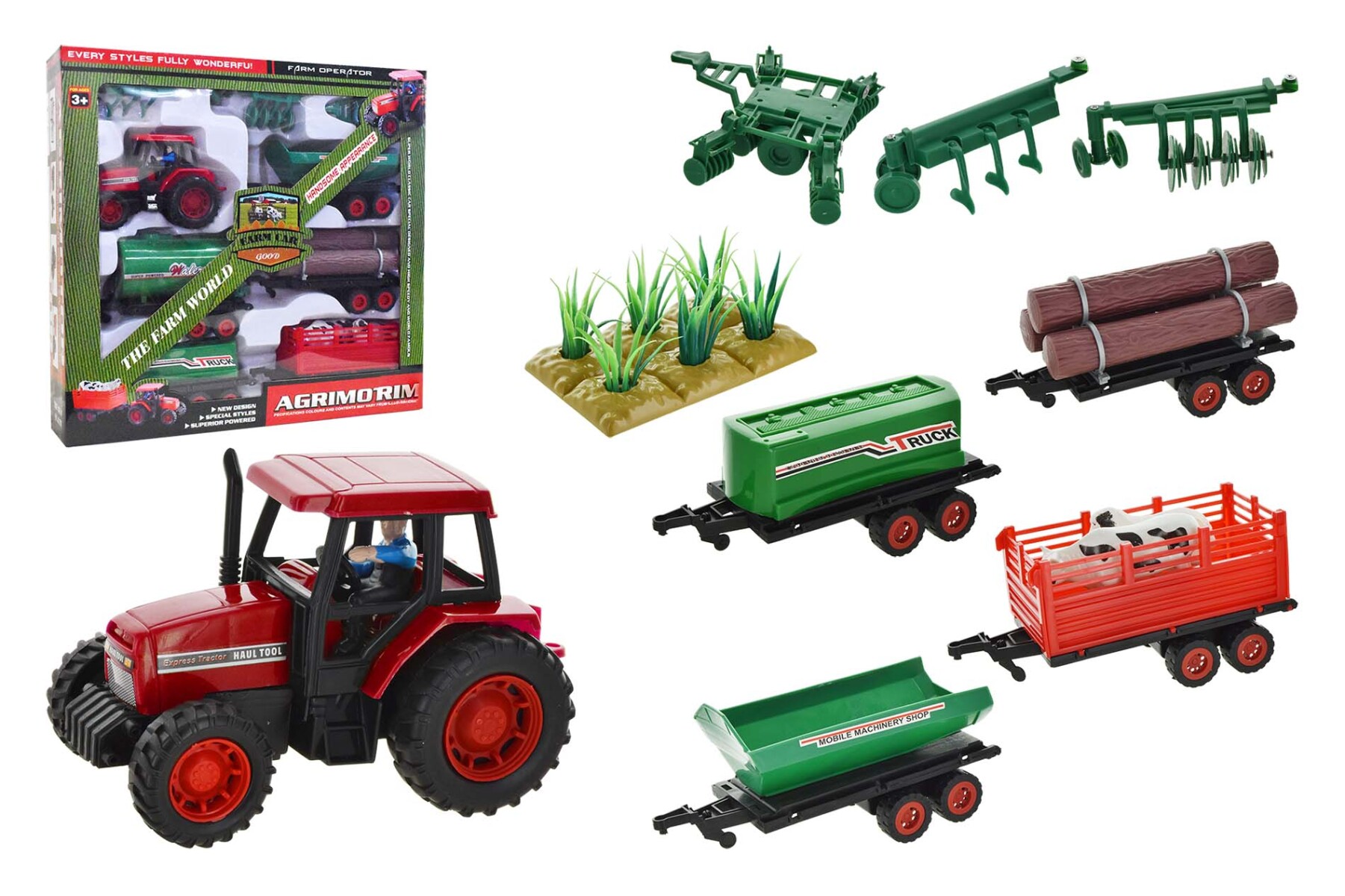 TRACTOR DE GRANJA CON ACCESORIOS 1339-577-1 