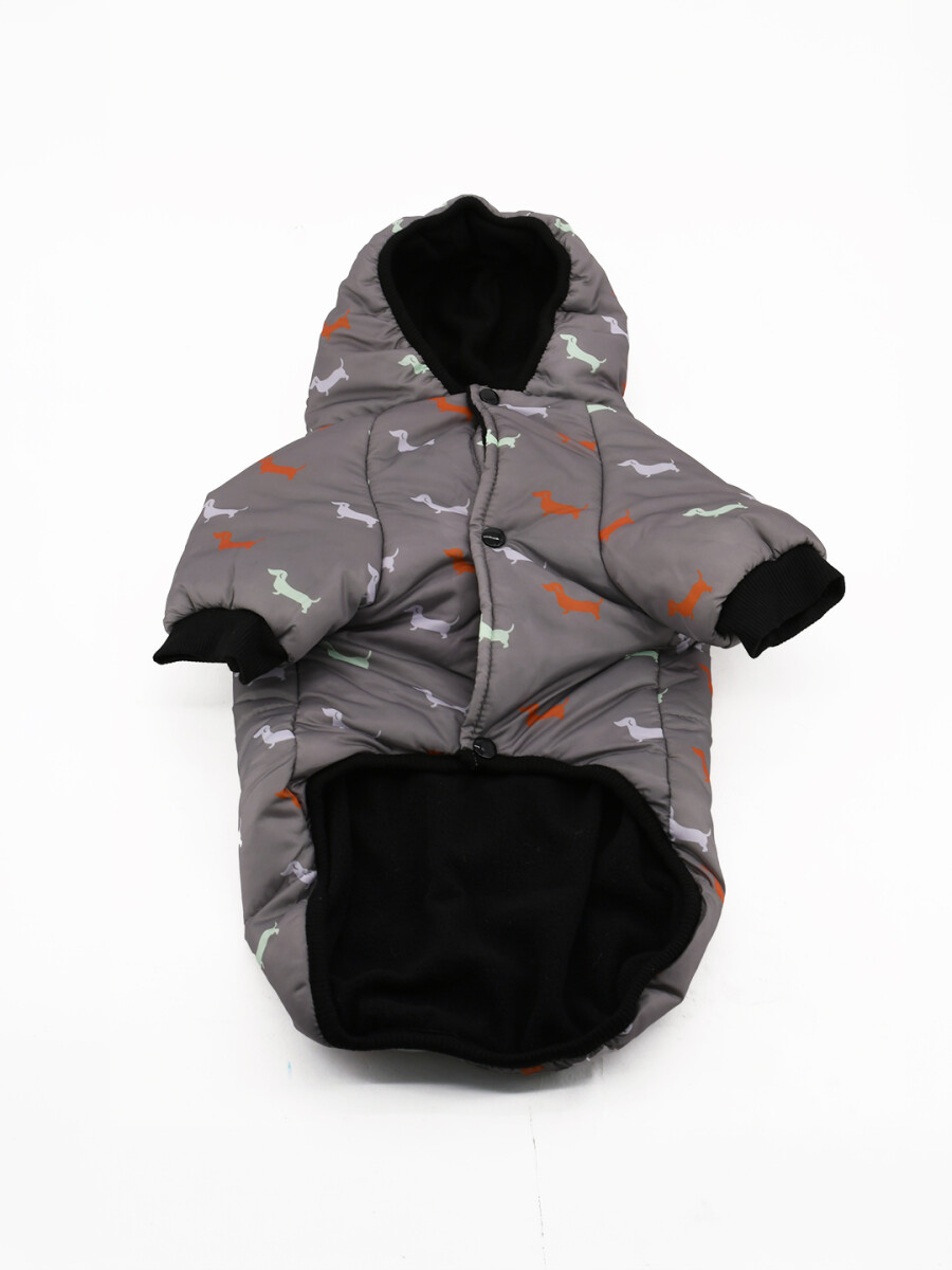 CAMPERA CON CAPUCHA 6 A 9 KG - GRIS 