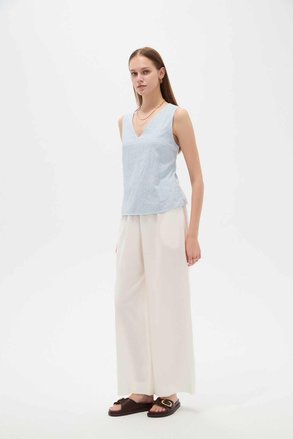Musculosa Rivano Celeste Claro