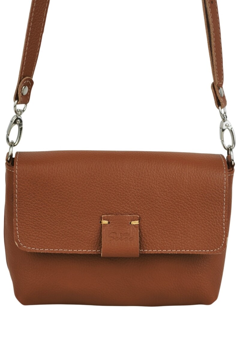 Morral con solapa chico Dulce de Leche