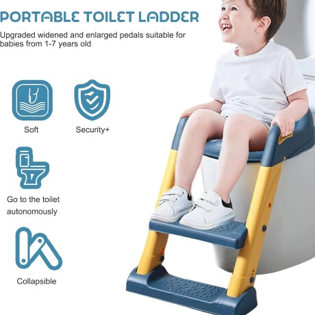 Reductor con escalera para inodoros azul