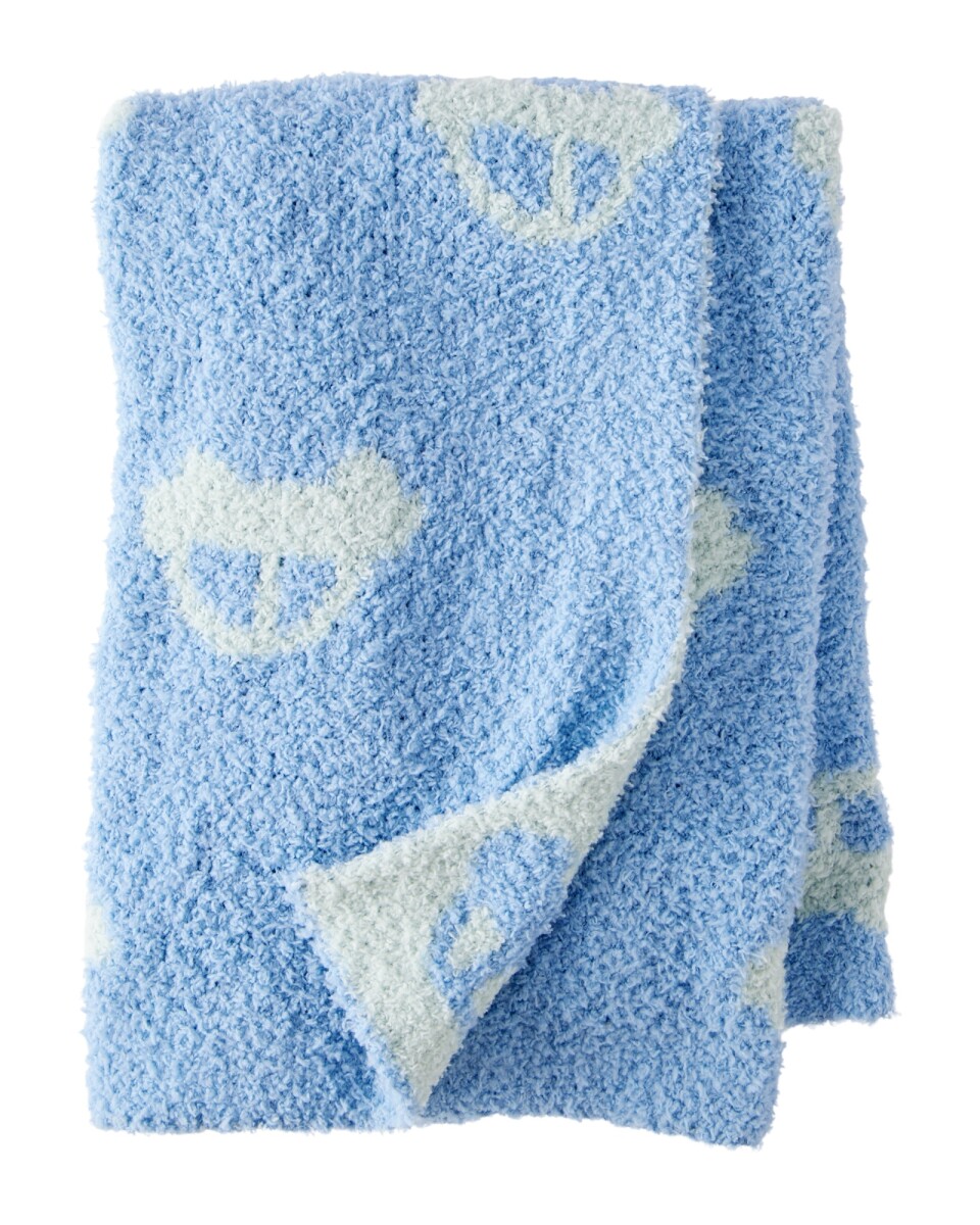 Manta de peluche, azul, diseño autos 