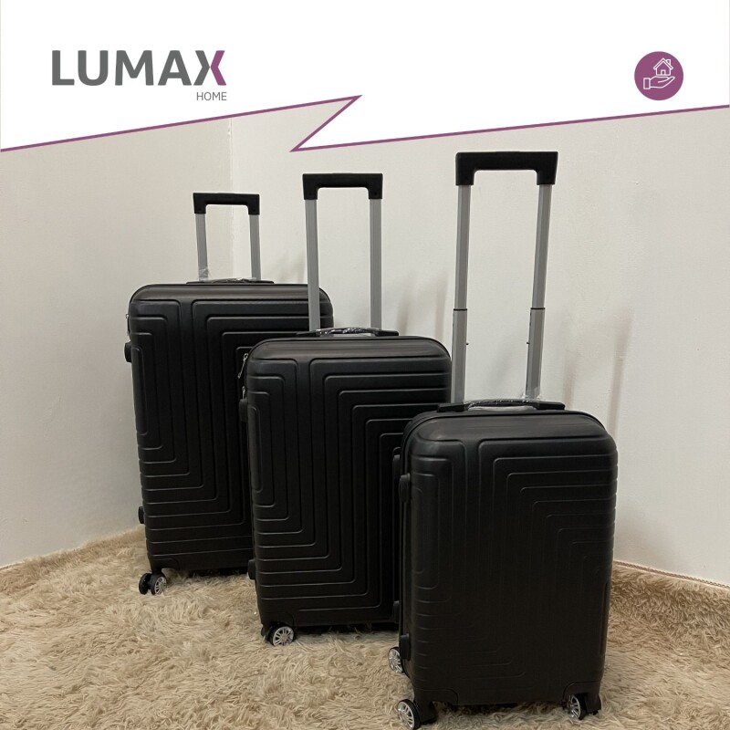 Set de 3 Valijas de Mano Rígidas Negro
