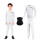 Conjunto Deportivo Camiseta termica Calza Niños X3 Blanco