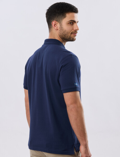 REMERA POLO LISA PIQUÉ Azul