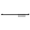 BARRA 60 CM C/ 6 GANCHOS NEGRO MATE BARRA 60 CM C/ 6 GANCHOS NEGRO MATE