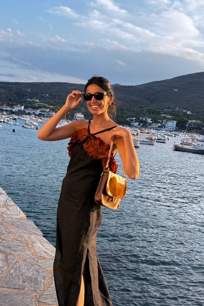 Blue Lagoon Dress Negro / Caramel