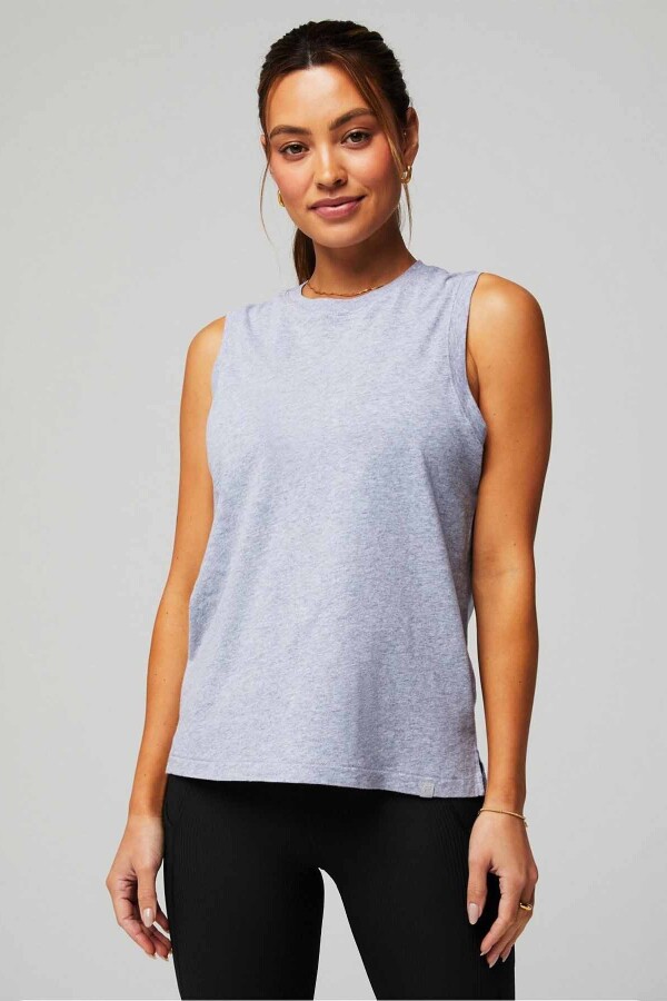 Polo Training 100% Cotton Tank Mujer Classic Grey Heather