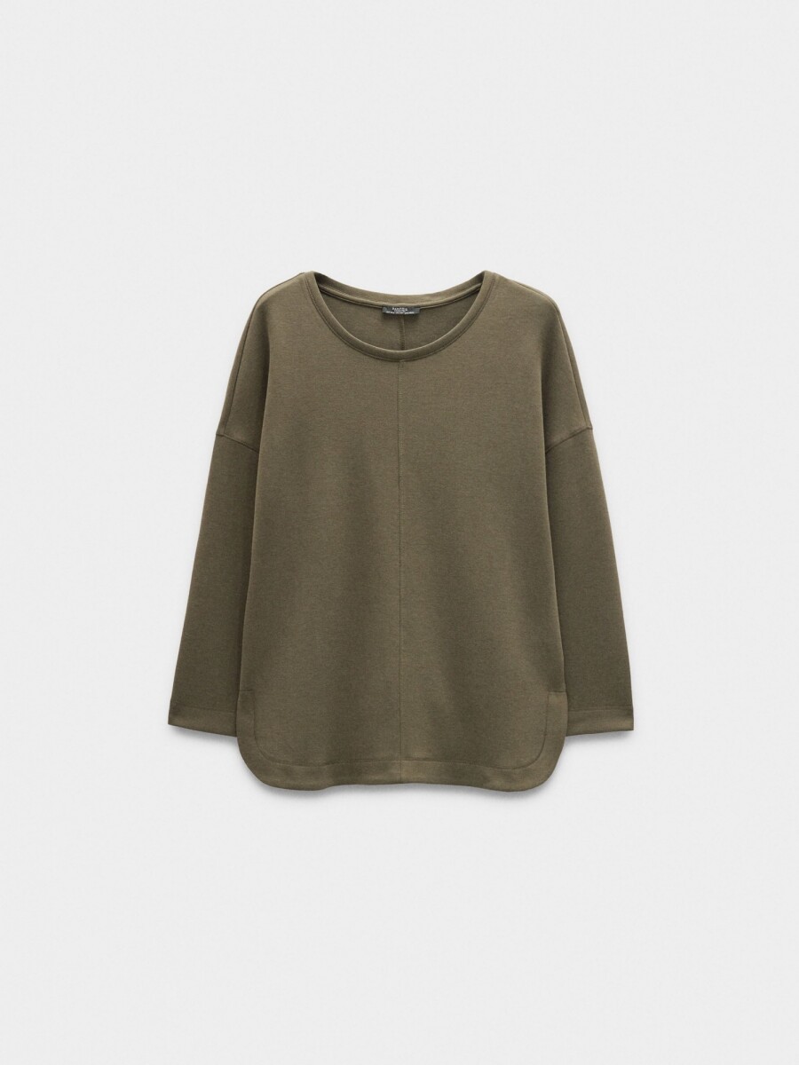 Sudadera Básica caqui