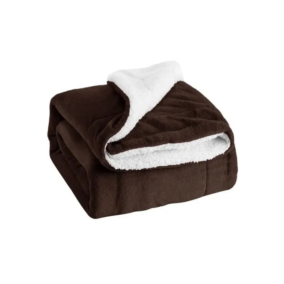 MANTA CORDERITO POLYESTER COLOR MARRON OSCURO 200X230 NOVA28 - MARRON 