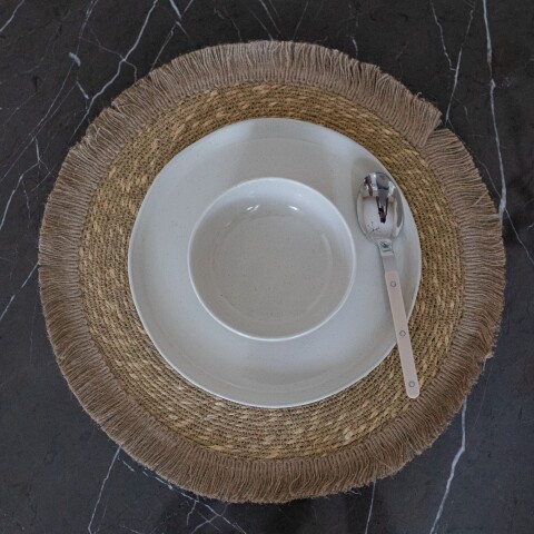 Individual redondo de yute Individual redondo de yute