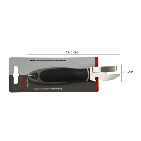 Abrelatas Destapador Comet Cocina Acero Inox Mango Plástico Plateado