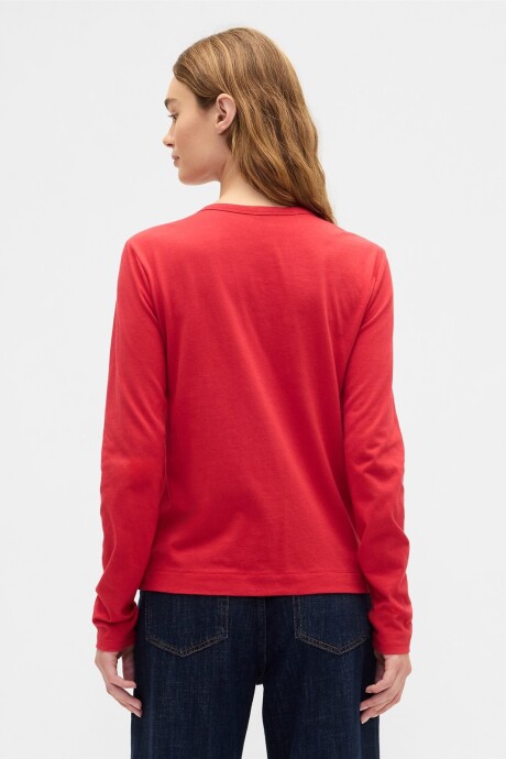 Remera Logo Gap Mujer Modern Red