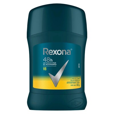 Desodorante Barra Rexona V8 Antitranspirante 50 Ml. Desodorante Barra Rexona V8 Antitranspirante 50 Ml.